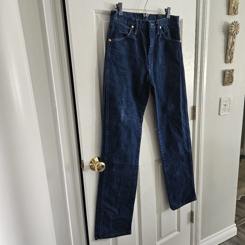 Vintage 90s Wrangler 100% Cotton Cowboy Cut Western Jeans - Picture 3 of 10